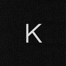 Men's Black Socks with Grey Initials - Stretch Cotton - Size 40/45 - 106