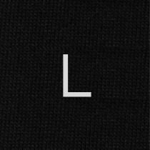 Men's Black Socks with Grey Initials - Stretch Cotton - Size 40/45 - 106