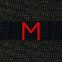 Navy Blue / Dark Green Striped Men's Socks - Stretch Cotton - Size 40/45 - 202