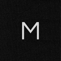 Men's Black Socks with Grey Initials - Stretch Cotton - Size 40/45 - 106