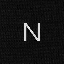 Men's Black Socks with Grey Initials - Stretch Cotton - Size 40/45 - 106