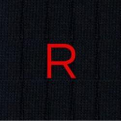 Calze Blu Cashmere Blend - Ricamo Rosso - Taglia 38/41 - 181
