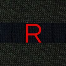 Navy Blue / Dark Green Striped Men's Socks - Stretch Cotton - Size 40/45 - 202