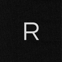 Men's Black Socks with Grey Initials - Stretch Cotton - Size 40/45 - 106