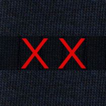 Men's Blue Socks with Red Initials - Stretch Cotton - Size 40/45 - 101
