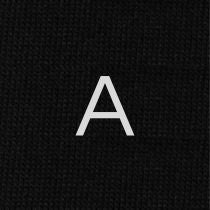 Men's Black Socks with Grey Initials - Stretch Cotton - Size 40/45 - 106