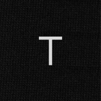 Men's Black Socks with Grey Initials - Stretch Cotton - Size 40/45 - 106