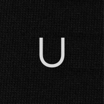 Men's Black Socks with Grey Initials - Stretch Cotton - Size 40/45 - 106