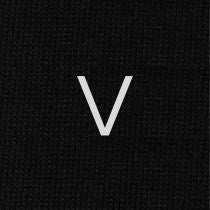 Men's Black Socks with Grey Initials - Stretch Cotton - Size 40/45 - 106