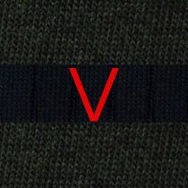 Navy Blue / Dark Green Striped Men's Socks - Stretch Cotton - Size 40/45 - 202
