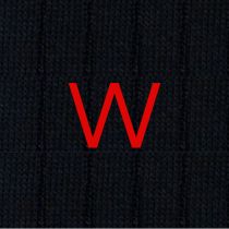 Blue Men's Ribbed Socks with Red Initials - Filo di scozia Super light Stretch - Size 40/45 - 160