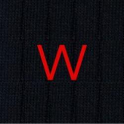 Calze Blu Cashmere Blend - Ricamo Rosso - Taglia 38/41 - 181