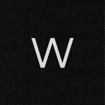 Men's Black Socks with Grey Initials - Stretch Cotton - Size 40/45 - 106