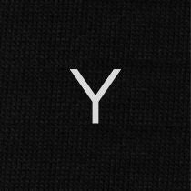 Men's Black Socks with Grey Initials - Stretch Cotton - Size 40/45 - 106