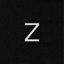 Men's Black Socks with Grey Initials - Stretch Cotton - Size 40/45 - 106