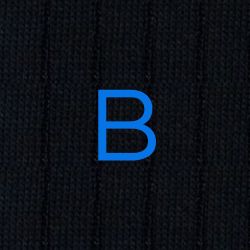 Men's Blue Socks with Grey Initials - Extra fine Cashmere Blend - Size 43/45 - 172