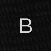 Men's Black Socks with Grey Initials - Stretch Cotton - Size 40/45 - 106