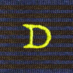 Calze a Righe Sottili Blu Melange - Marrone Uomo Cotone Stretch (1 paio)