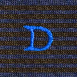 Calze a Righe Sottili Blu Melange - Marrone Uomo Cotone Stretch (1 paio)