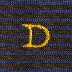 Calze a Righe Sottili Blu Melange - Marrone Uomo Cotone Stretch (1 paio)