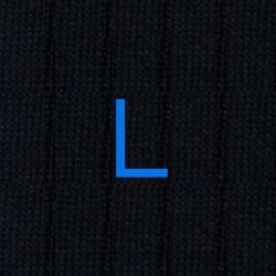 Men's Blue Socks with Grey Initials - Extra fine Cashmere Blend - Size 43/45 - 172