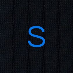 Men's Blue Socks with Grey Initials - Extra fine Cashmere Blend - Size 43/45 - 172