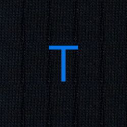 Men's Blue Socks with Grey Initials - Extra fine Cashmere Blend - Size 43/45 - 172