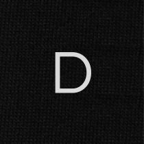 Chaussettes en coton extensible pour homme | Noires avec initiales brodées grises | Taille 40/45 | Longueur mollet