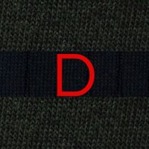 Navy Blue / Dark Green Striped Men's Socks - Stretch Cotton - Size 40/45 - 202