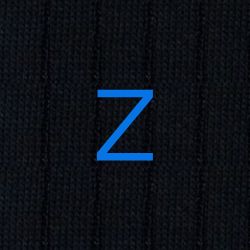 Men's Blue Socks with Grey Initials - Extra fine Cashmere Blend - Size 43/45 - 172