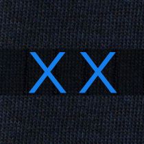 Men's Blue Socks with Red Initials - Stretch Cotton - Size 40/45 - 101