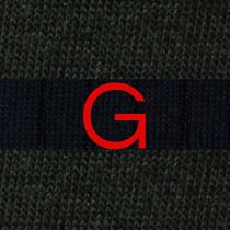 Navy Blue / Dark Green Striped Men's Socks - Stretch Cotton - Size 40/45 - 202