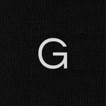 Men's Black Socks with Grey Initials - Stretch Cotton - Size 40/45 - 106
