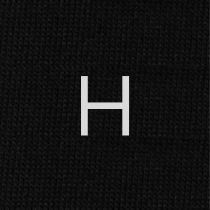 Men's Black Socks with Grey Initials - Stretch Cotton - Size 40/45 - 106