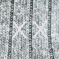 Calze Grigie Unisex Iniziali Doppie - Cashmere Blend - Taglia 38/41 - 182