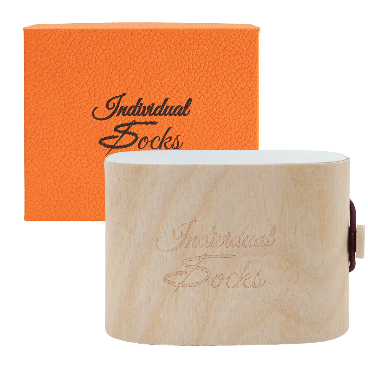 Calze Uomo Cashmere Blend | Grigio iniziali Ricamate Rosse | Lunghezza Ginocchio