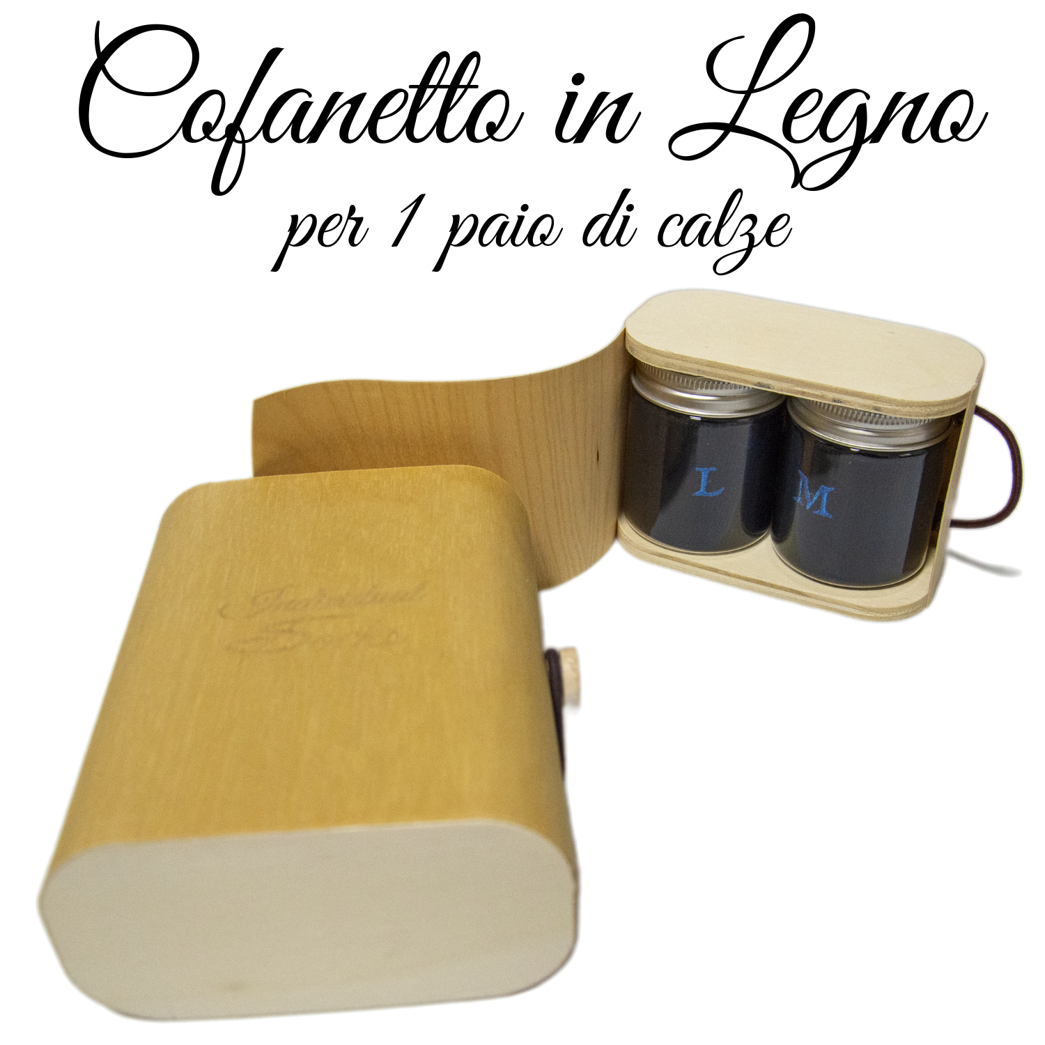COFANETTO IN LEGNO (Per 1 Paio di Calze)