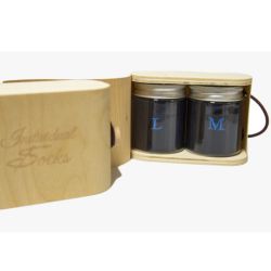 Calze a Righe Sottili Blu Melange - Marrone Uomo Cotone Stretch (1 paio)