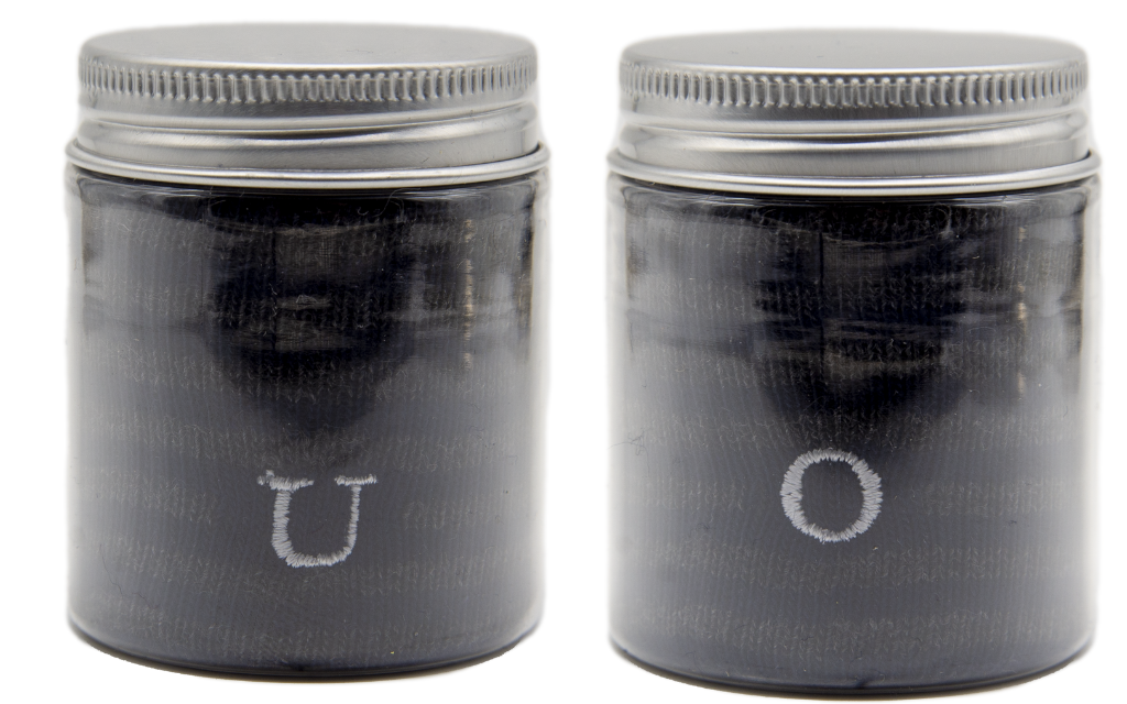 Chaussettes homme en coton extensible | Rayures bleues et grises avec initiales brodées | Taille 40/45 | Longueur genou