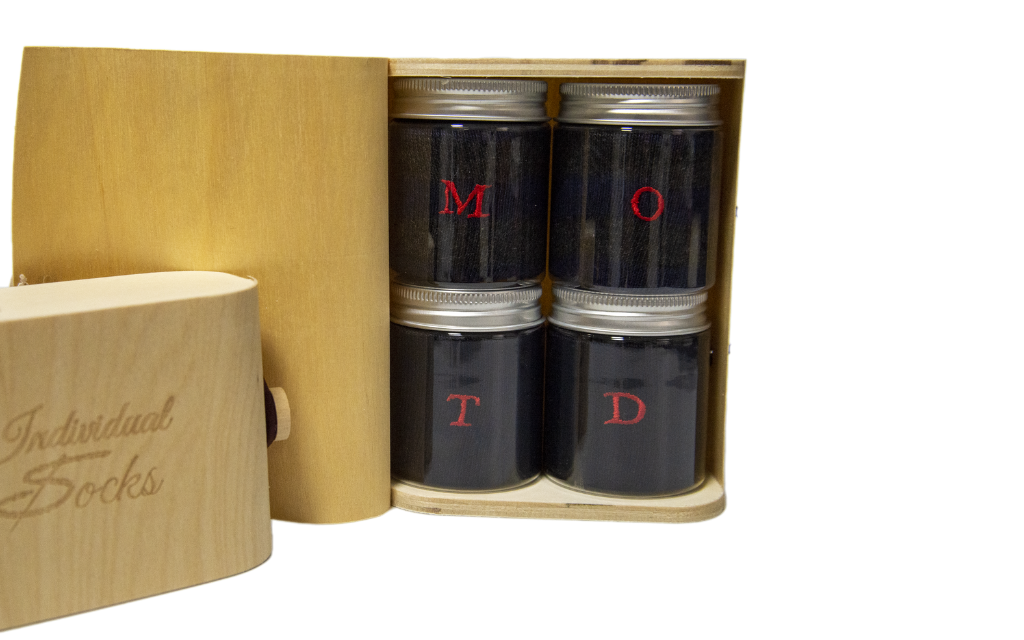 WOODEN GIFT BOX (For 2 Pairs of Socks)