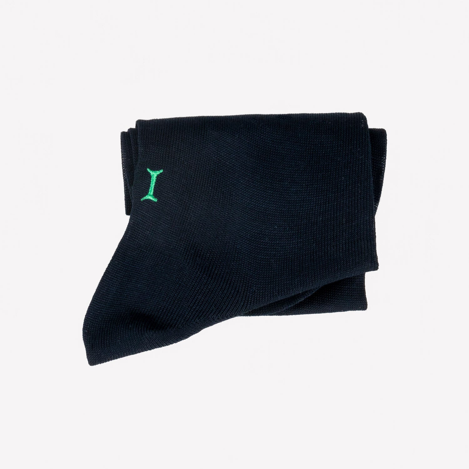 Calze Blu Uomo iniziali Verdi - Filo di Scozia 100% cotone - Taglia 40/42 - 142