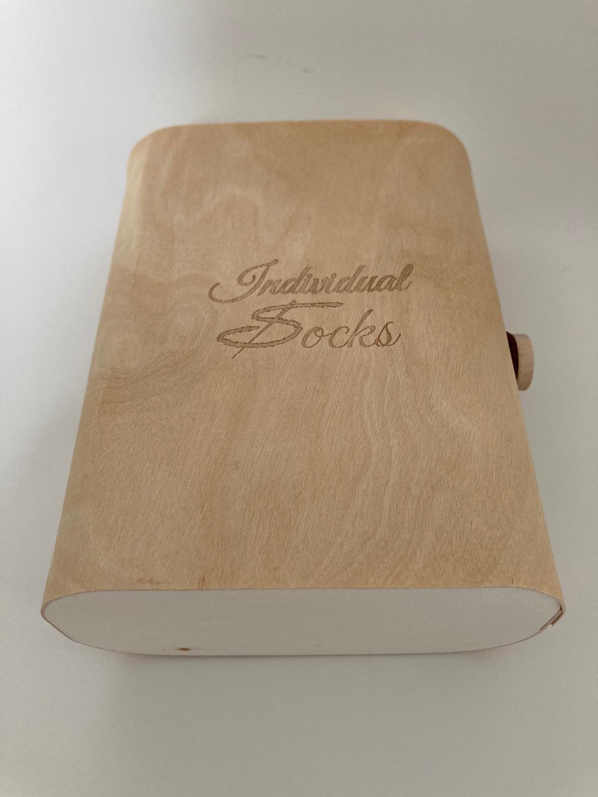 WOODEN GIFT BOX (For 2 Pairs of Socks)
