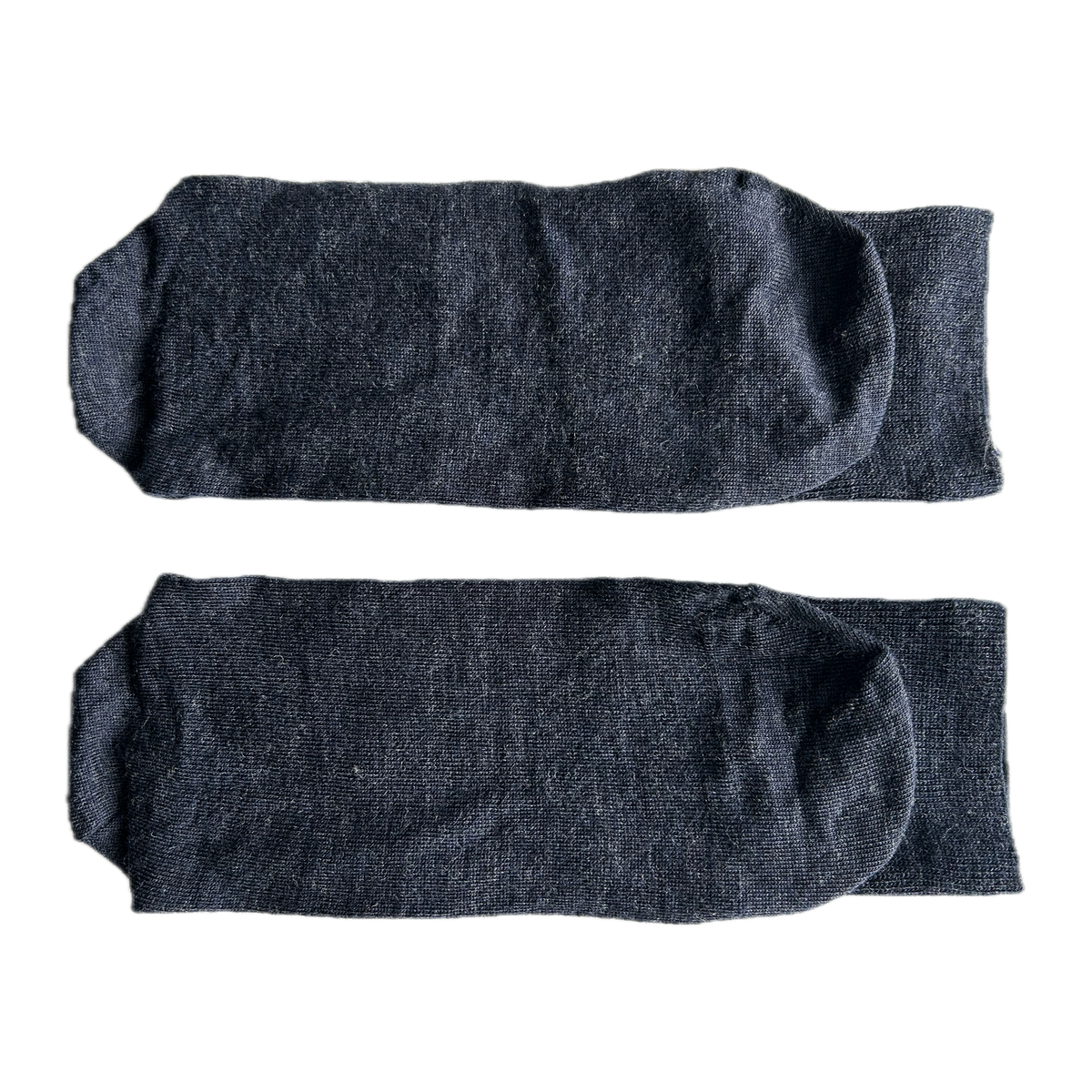 Calze blu da uomo in lana merino con le iniziali ricamate in grigio, Individual Socks