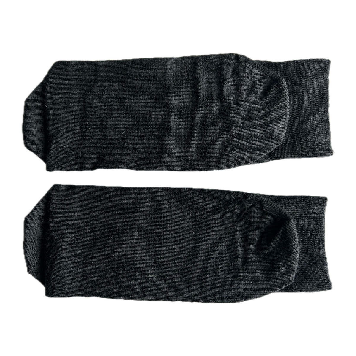 Calze nere da uomo in lana merino con le iniziali ricamate in grigio, Individual Socks