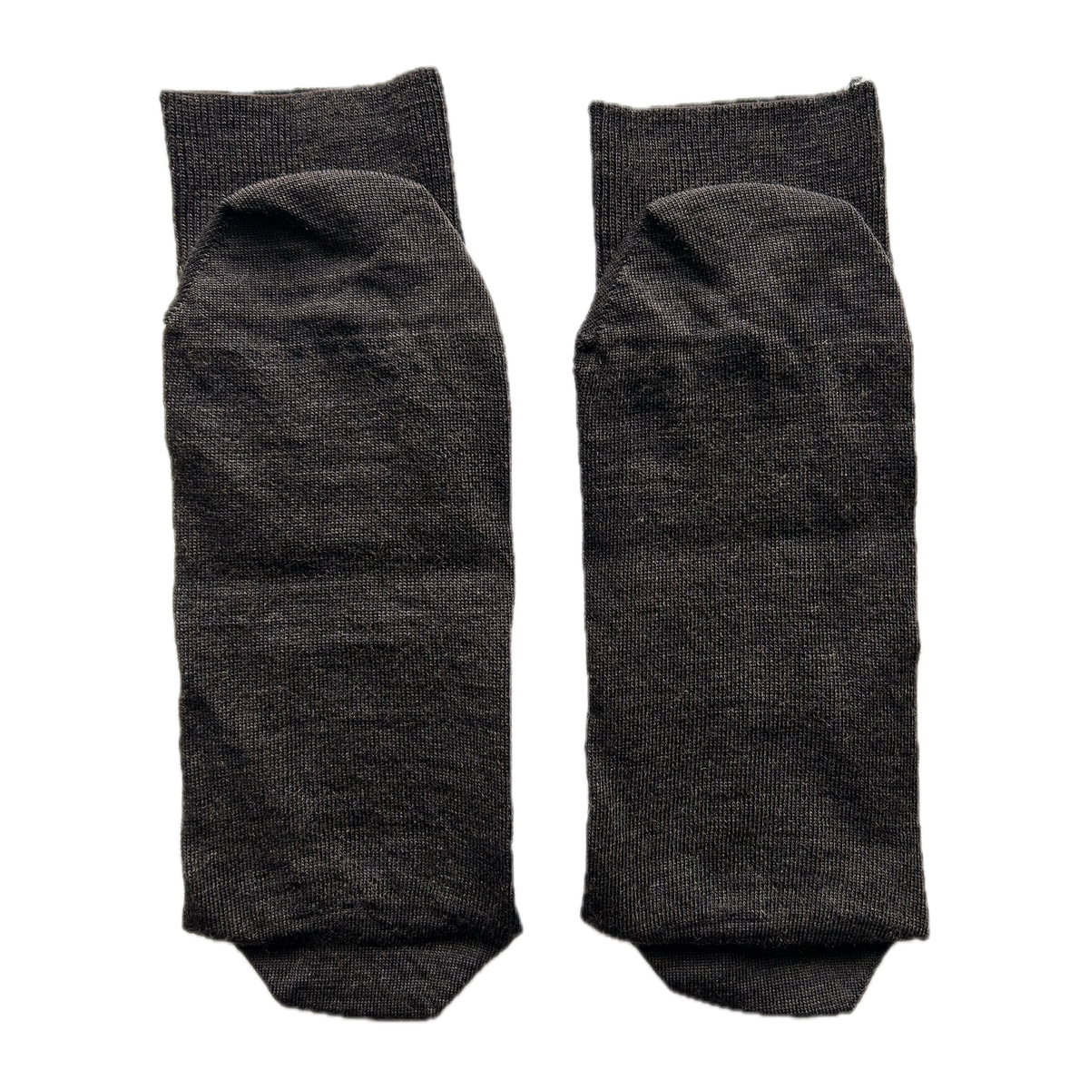 Calze marroni da uomo in lana merino con le iniziali ricamate in senape, Individual Socks