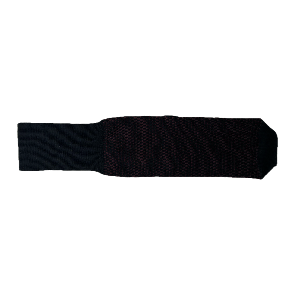 Calze jacquard bordeaux da uomo in cotone mercerizzato con le iniziali ricamate in senape, Individual Socks