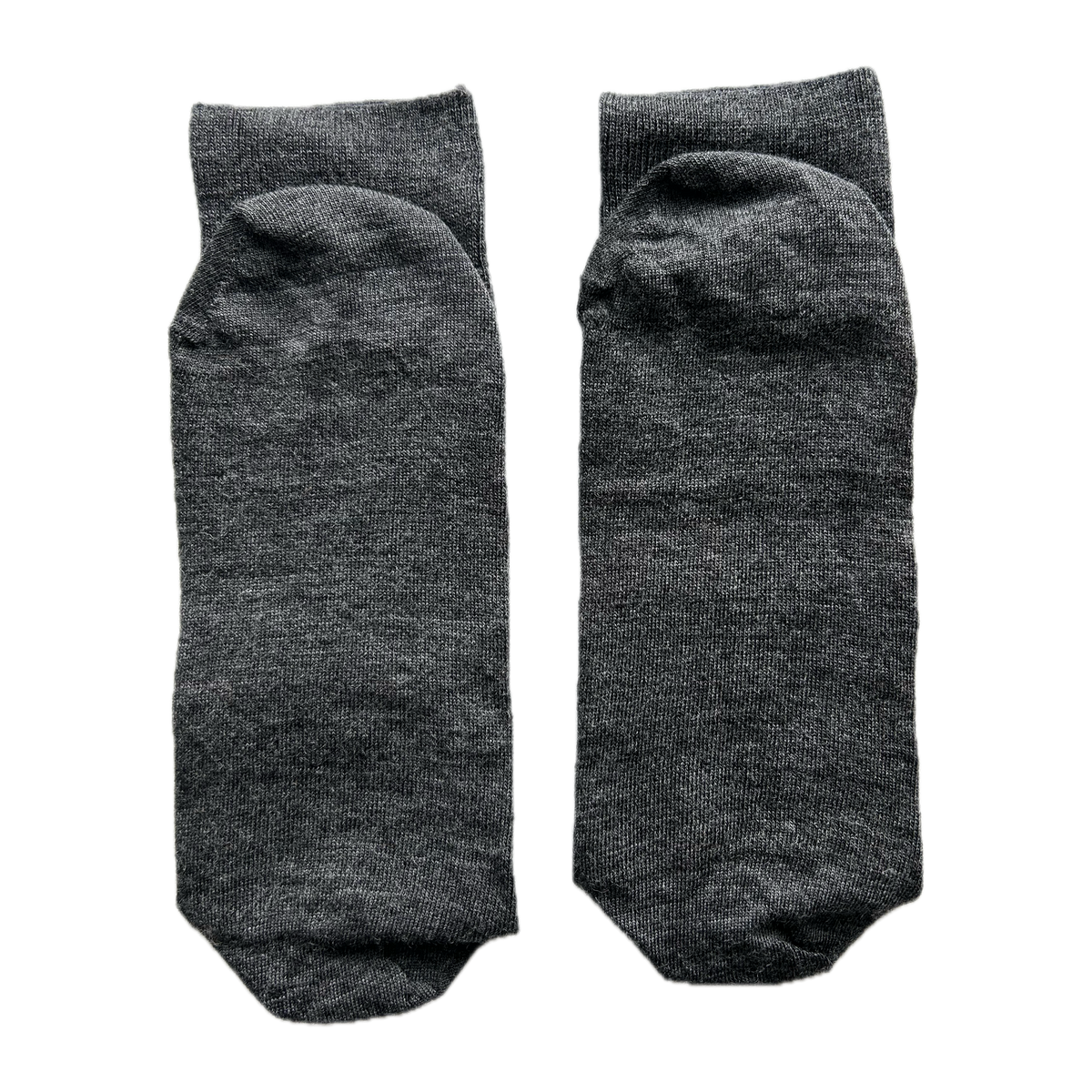 Calze grigio melange da uomo in lana merino con le iniziali ricamate in rosso, Individual Socks