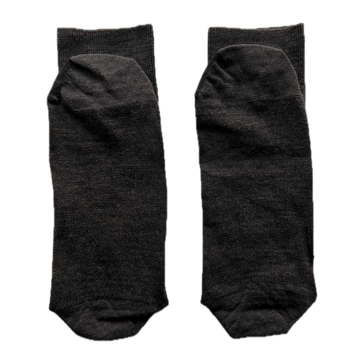 Calze marroni da uomo in lana merino con le iniziali ricamate in arancio, Individual Socks
