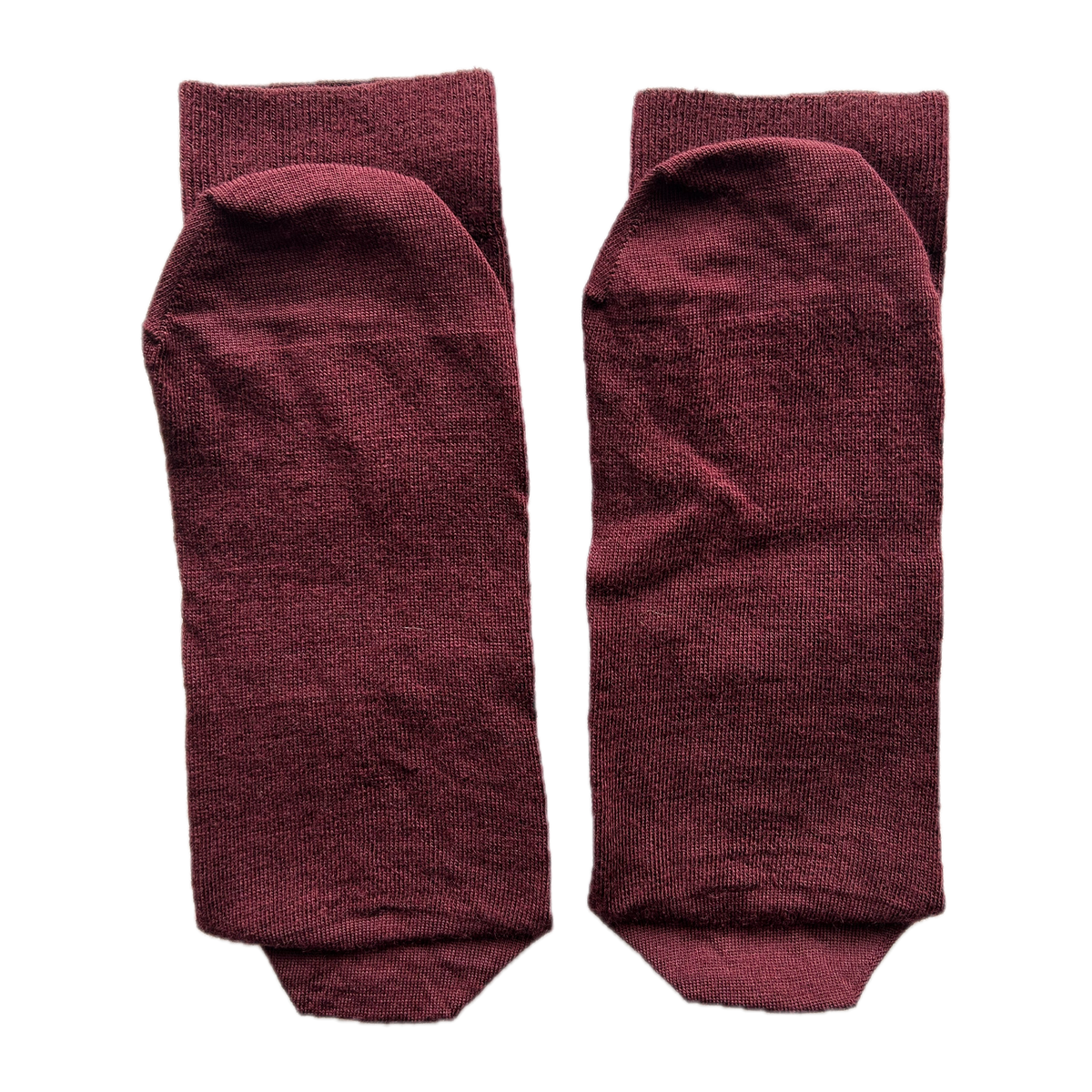 Calze bordeaux da uomo in lana merino con le iniziali ricamate in senape, Individual Socks
