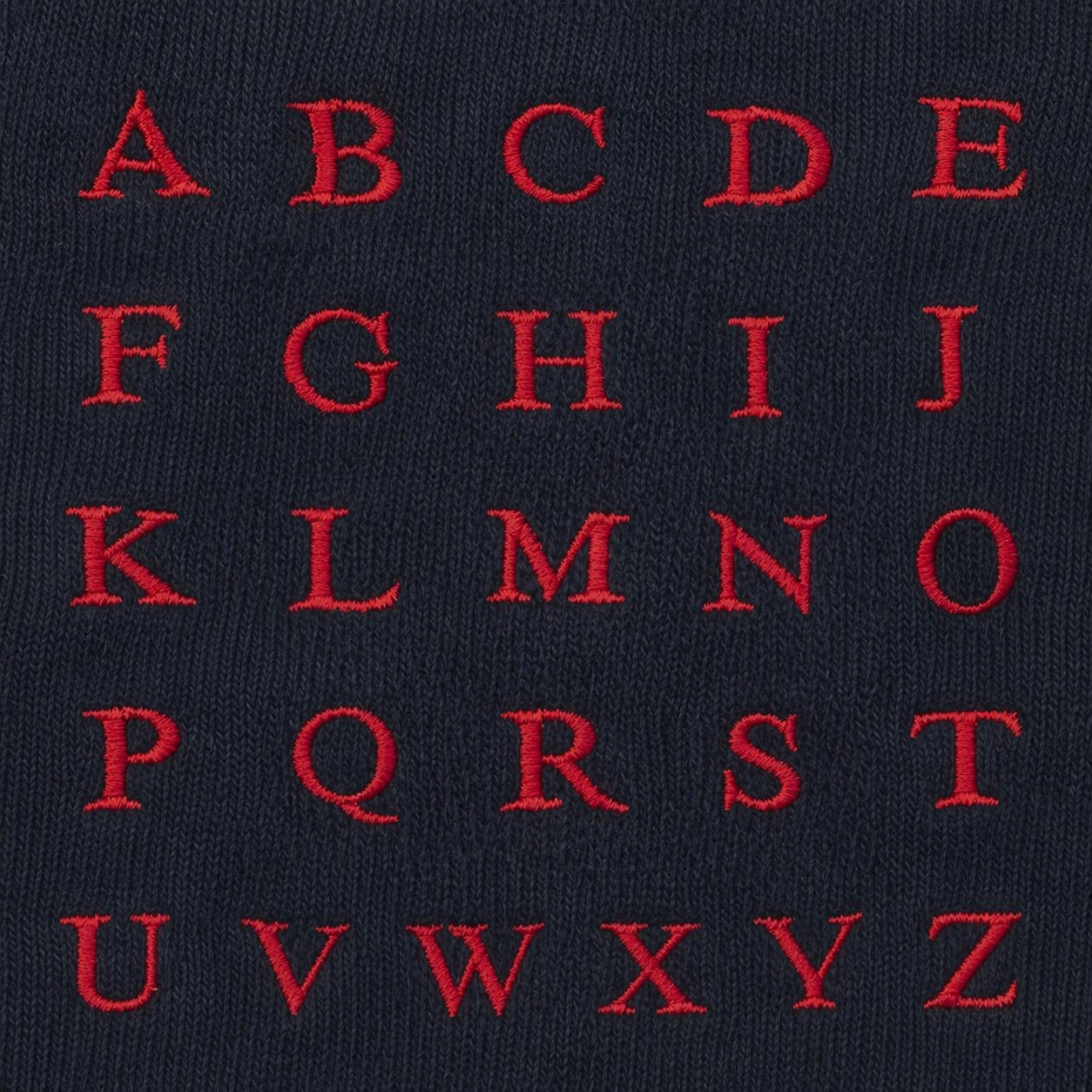Men's Blue Socks with Red Initials - Stretch Cotton - Size 40/45 - 101